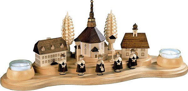 Kerzenhalter Seiffener Dorf, Teelichte, groß Kerzenhalter Seiffener Dorf, Teelichte, groß
