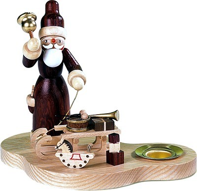 Kerzenhalter Weihnachtsmann mit Gabenschlitten Kerzenhalter Weihnachtsmann mit Gabenschlitten