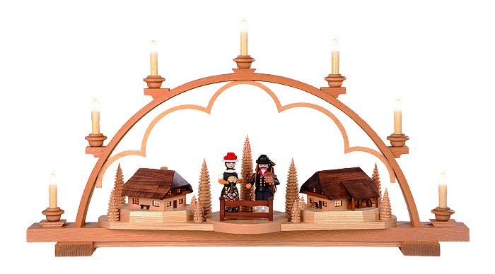 Schwibbogen Schwarzwaldmotiv mittelgroß, natur Schwibbogen Schwarzwaldmotiv mittelgroß, natur