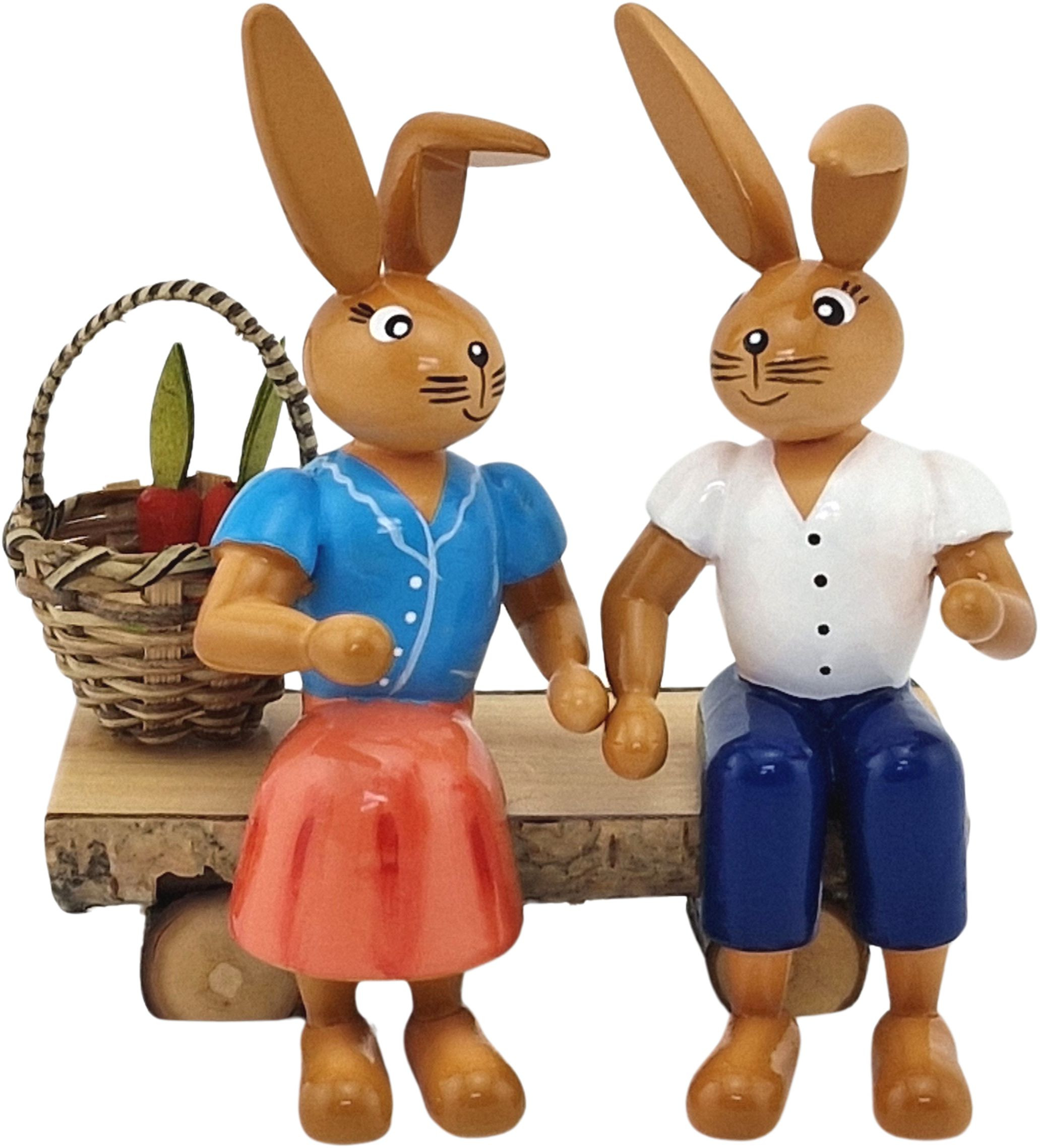 Hasenpaar auf Bank 10 cm