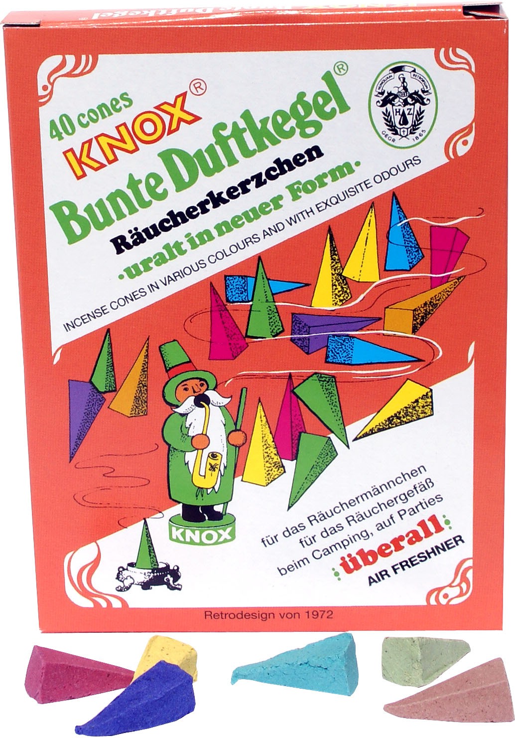 KNOX Räucherkerzchen - Bunte Duftkegel