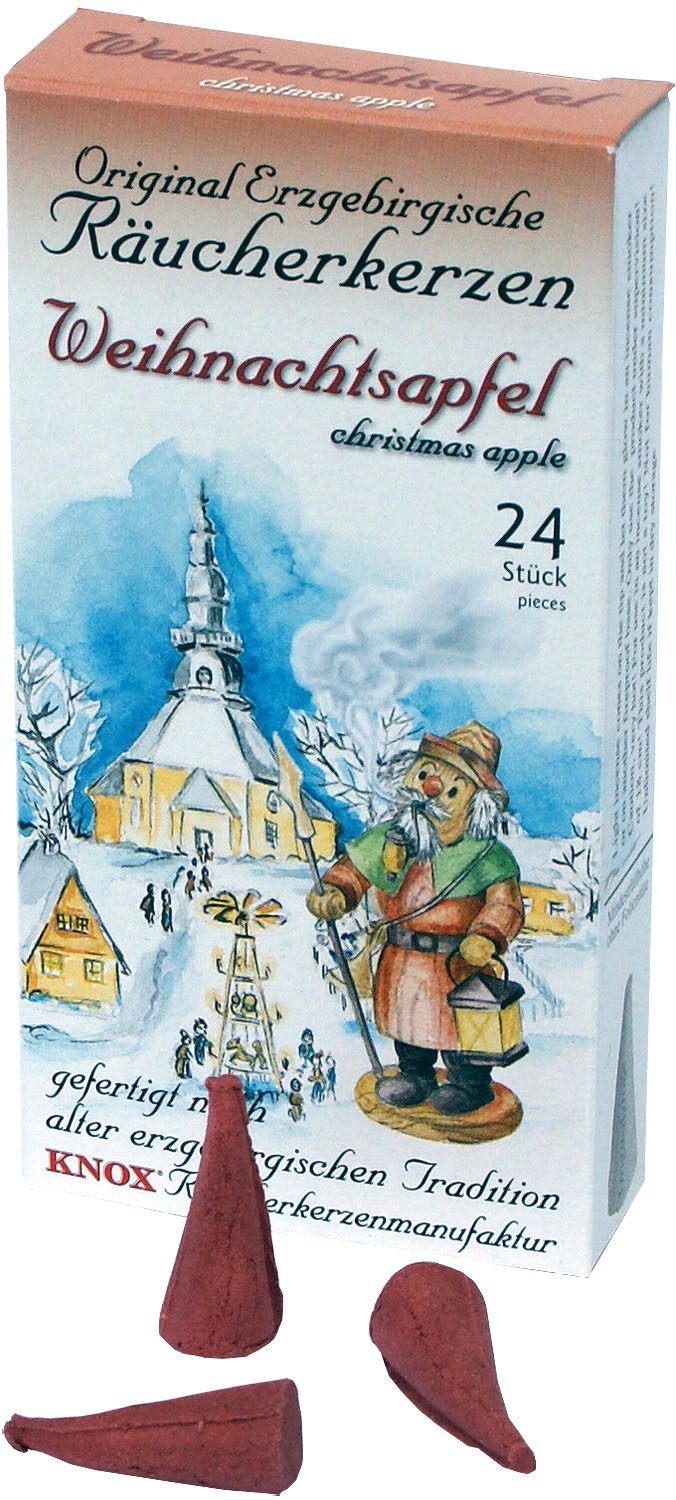 KNOX original erzgebirgische Räucherkerzchen - Weihnachtsapfel