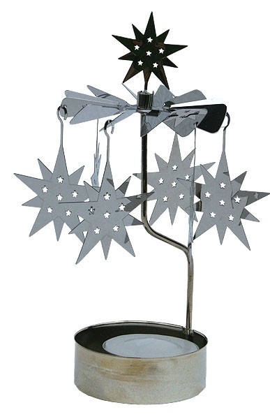 Lichtspiel Silber mit Teelicht - Stern Lichtspiel Silber mit Teelicht - Stern