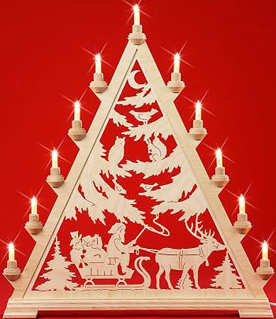 Große Spitze - Nikolaus mit Schlitten Große Spitze - Nikolaus mit Schlitten