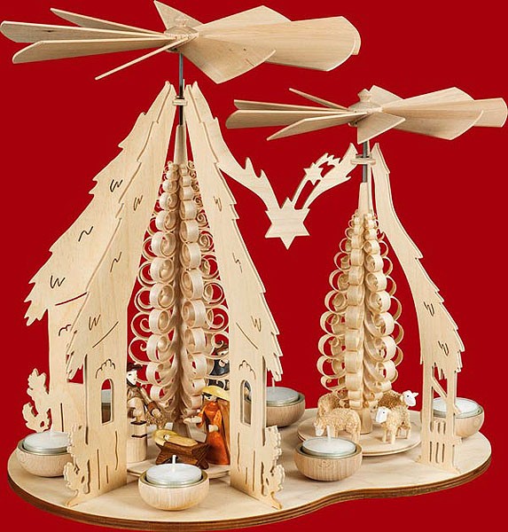 Teelichtpyramide Christgeburt Teelichtpyramide Christgeburt