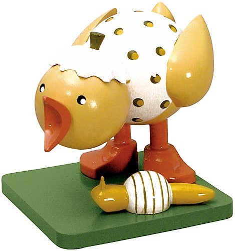 Küken mit Schnecke Küken mit Schnecke