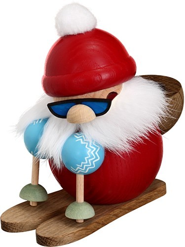 Kugelräucherfigur Nikolaus läuft Ski Kugelräucherfigur Nikolaus läuft Ski