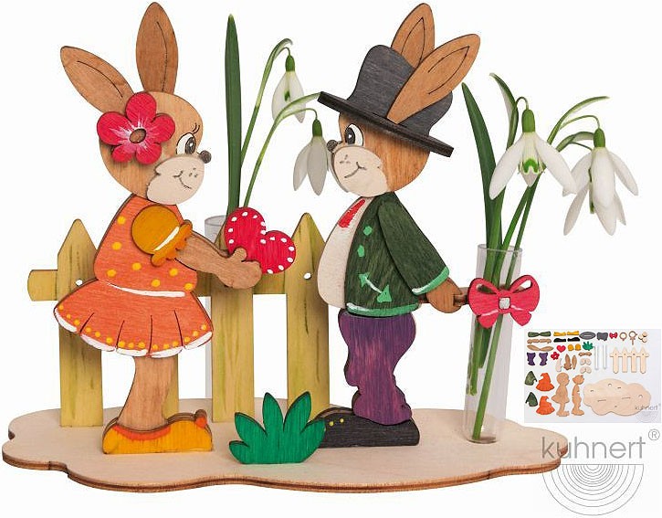 Bastelset Hasen mit Blumen