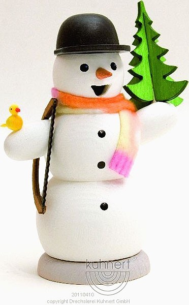 Räuchermann Schneemann mit Tanne und Säge Räuchermann Schneemann mit Tanne und Säge