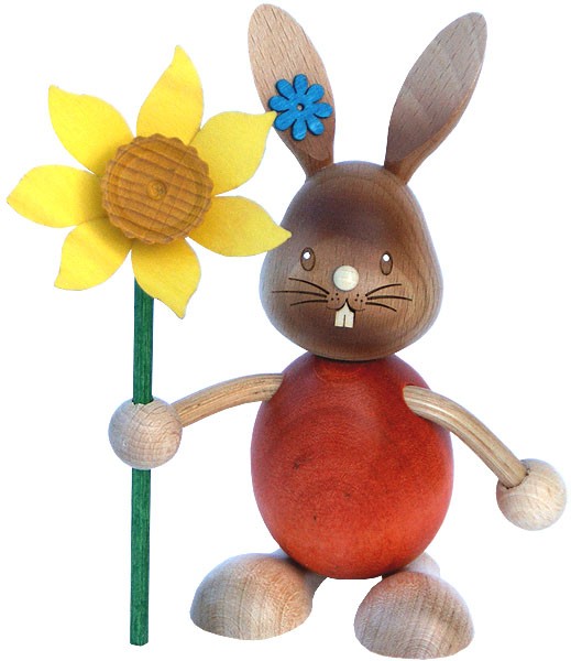 Stupsi Hase mit Blume Stupsi Hase mit Blume