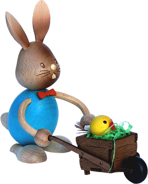 Stupsi Hase mit Schubkarre Stupsi Hase mit Schubkarre