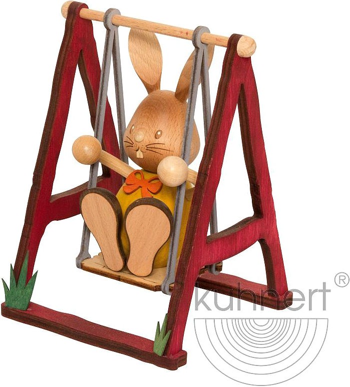 Stupsi Hase auf Schaukel Stupsi Hase auf Schaukel