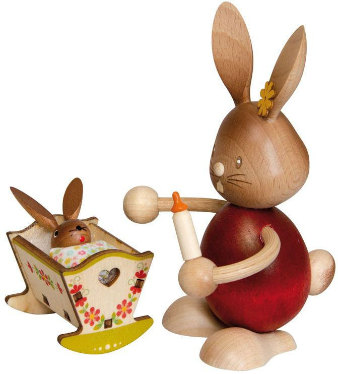Stupsi Hase mit Wiege Stupsi Hase mit Wiege