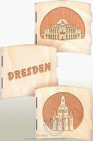 Motivleuchte 3seitig - Frauenkirche Dresden