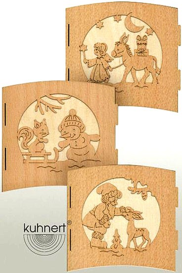 Motivleuchte 3seitig - Weihnachtsmann