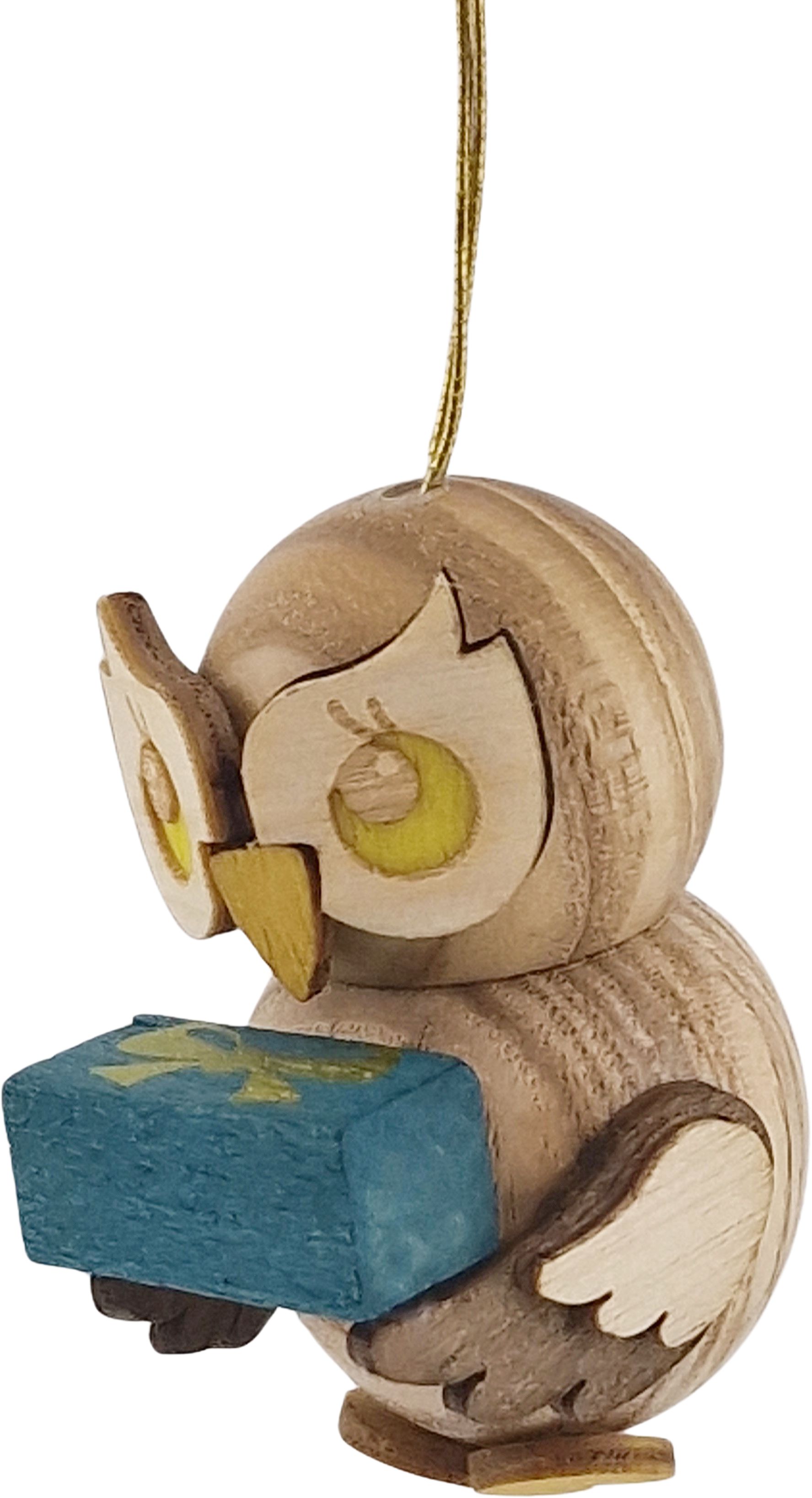 Baumbehang Eulenkind mit Geschenk