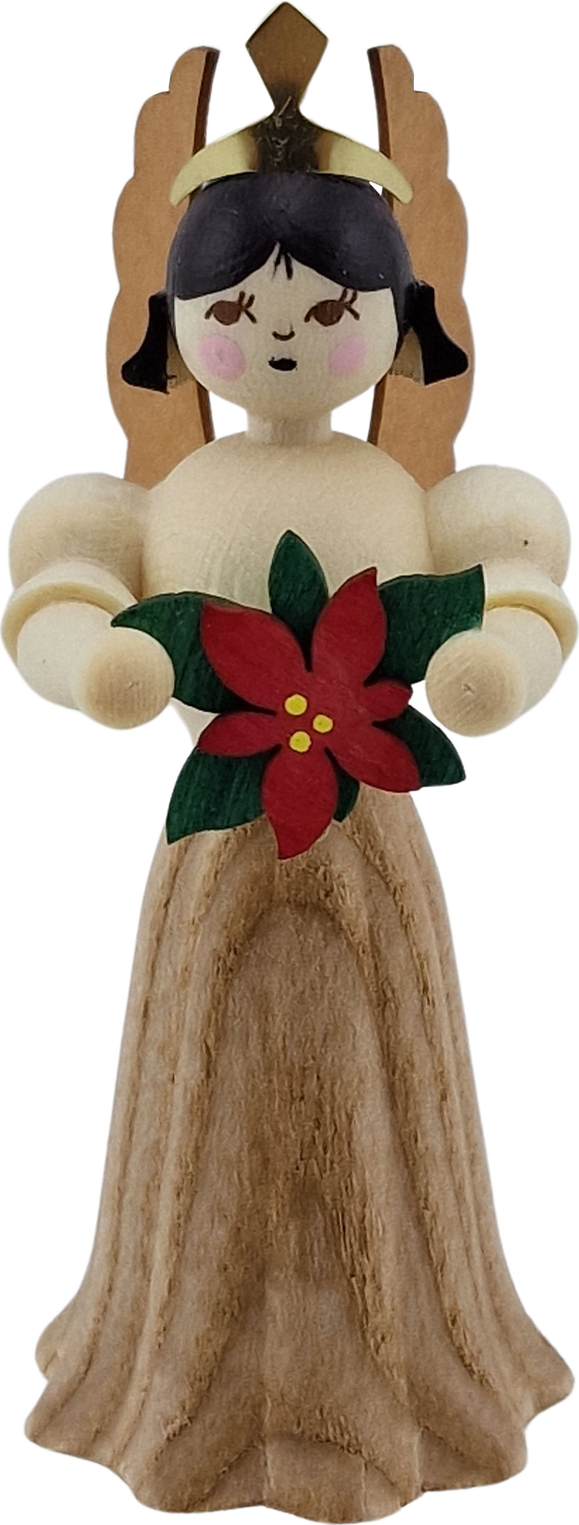Engel mit Weihnachtsstern, natur