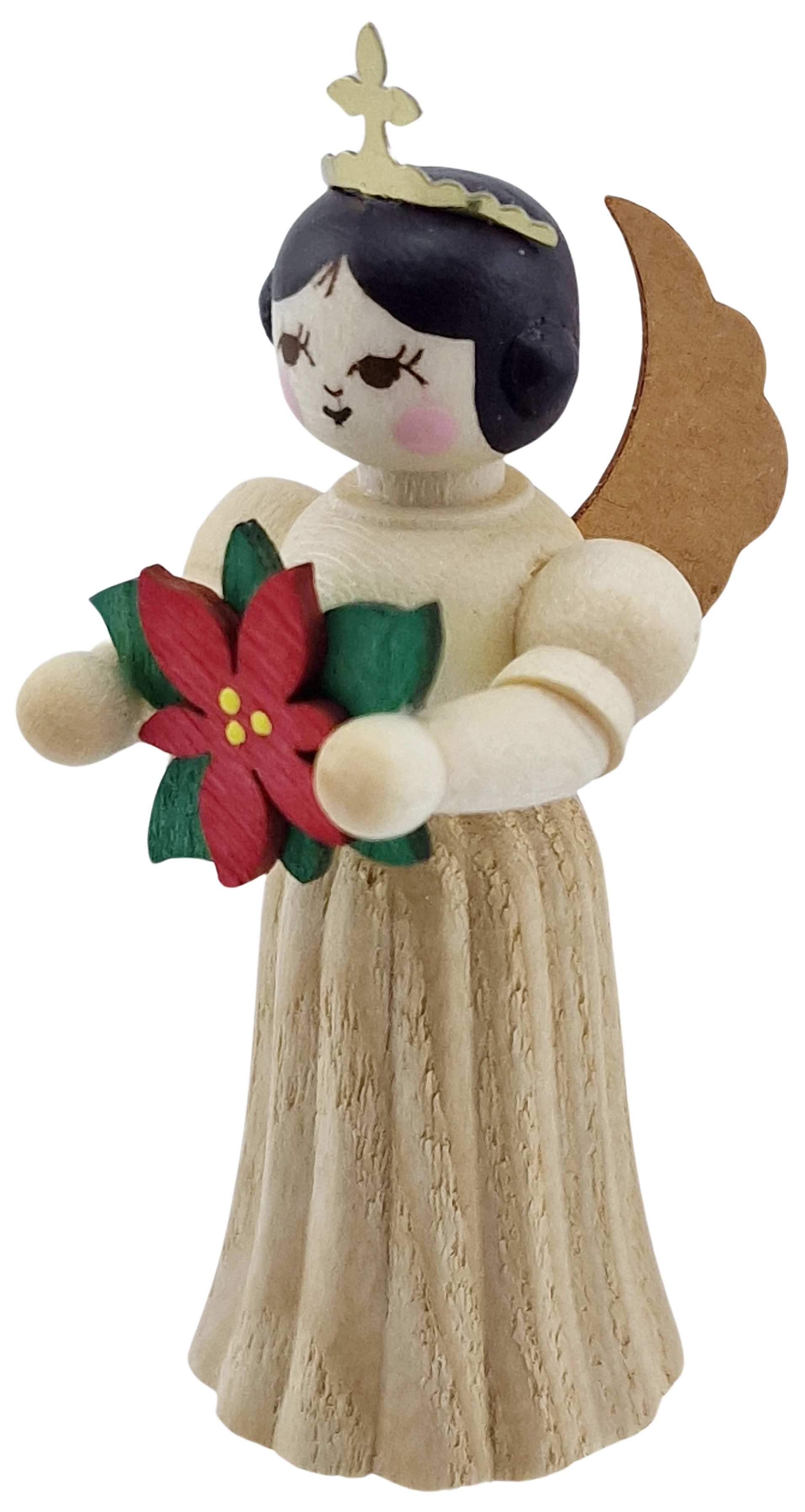 Konzertengel mit Weihnachtsstern, natur - klein