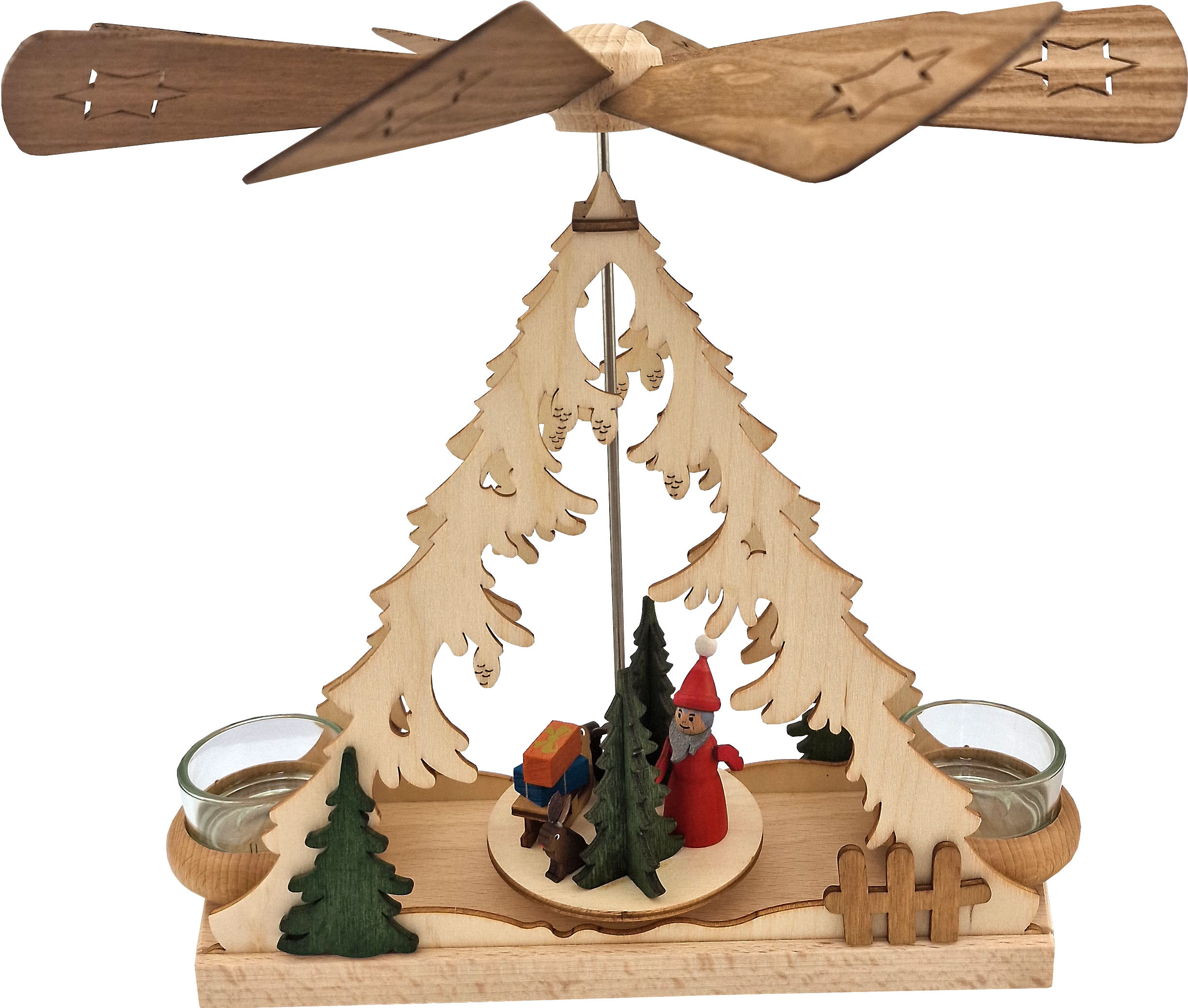 Teelichtpyramide Weihnachtsmann Teelichtpyramide Weihnachtsmann