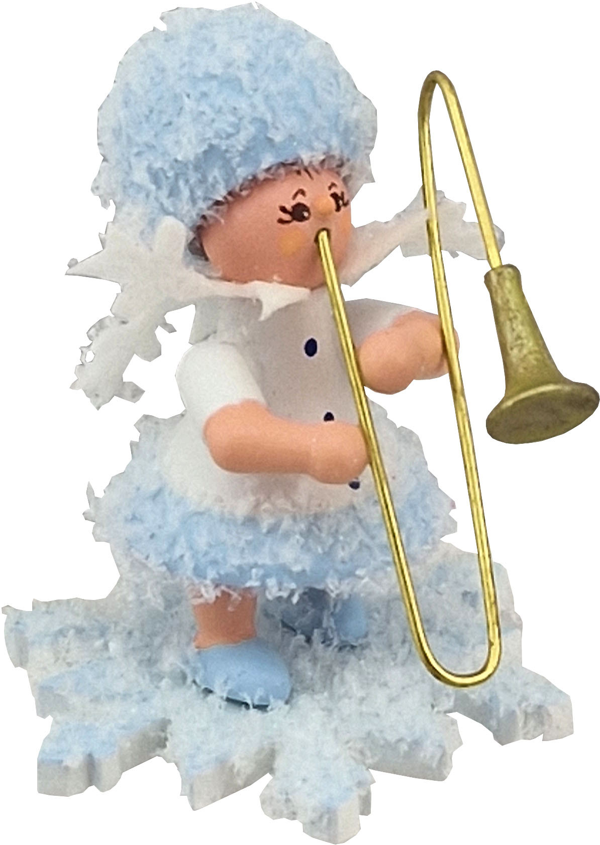 Schneeflöckchen mit Posaune