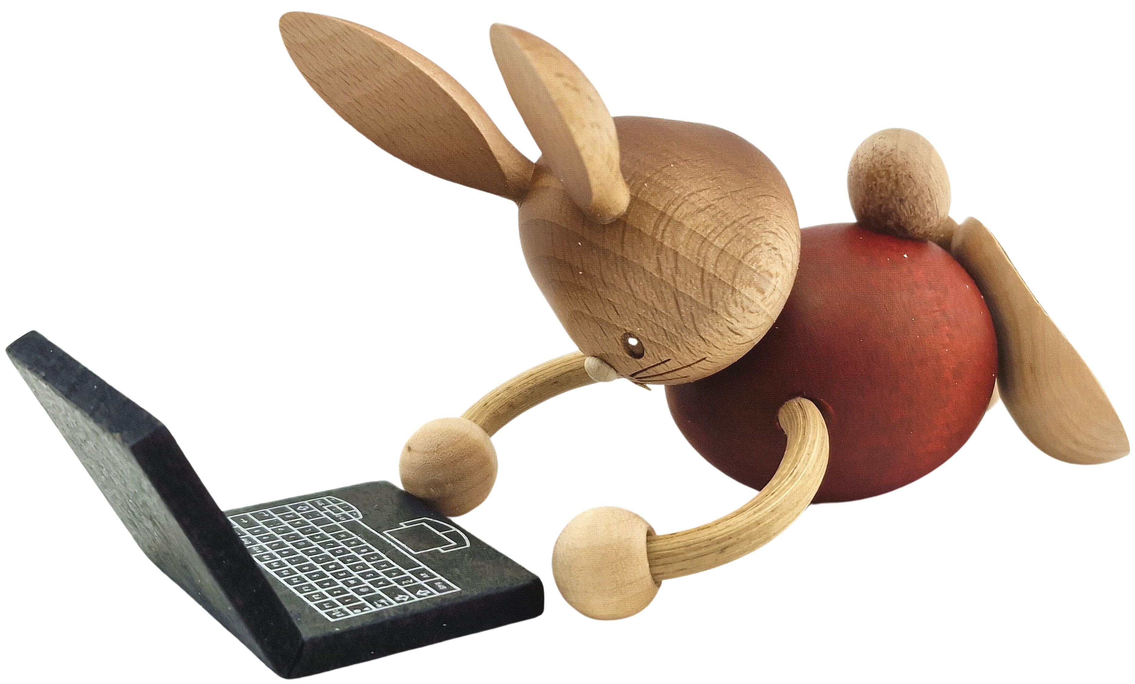 Stupsi Hase mit Laptop