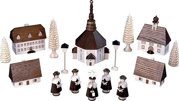 Seiffener Dorf mit Kurrende Seiffener Dorf mit Kurrende