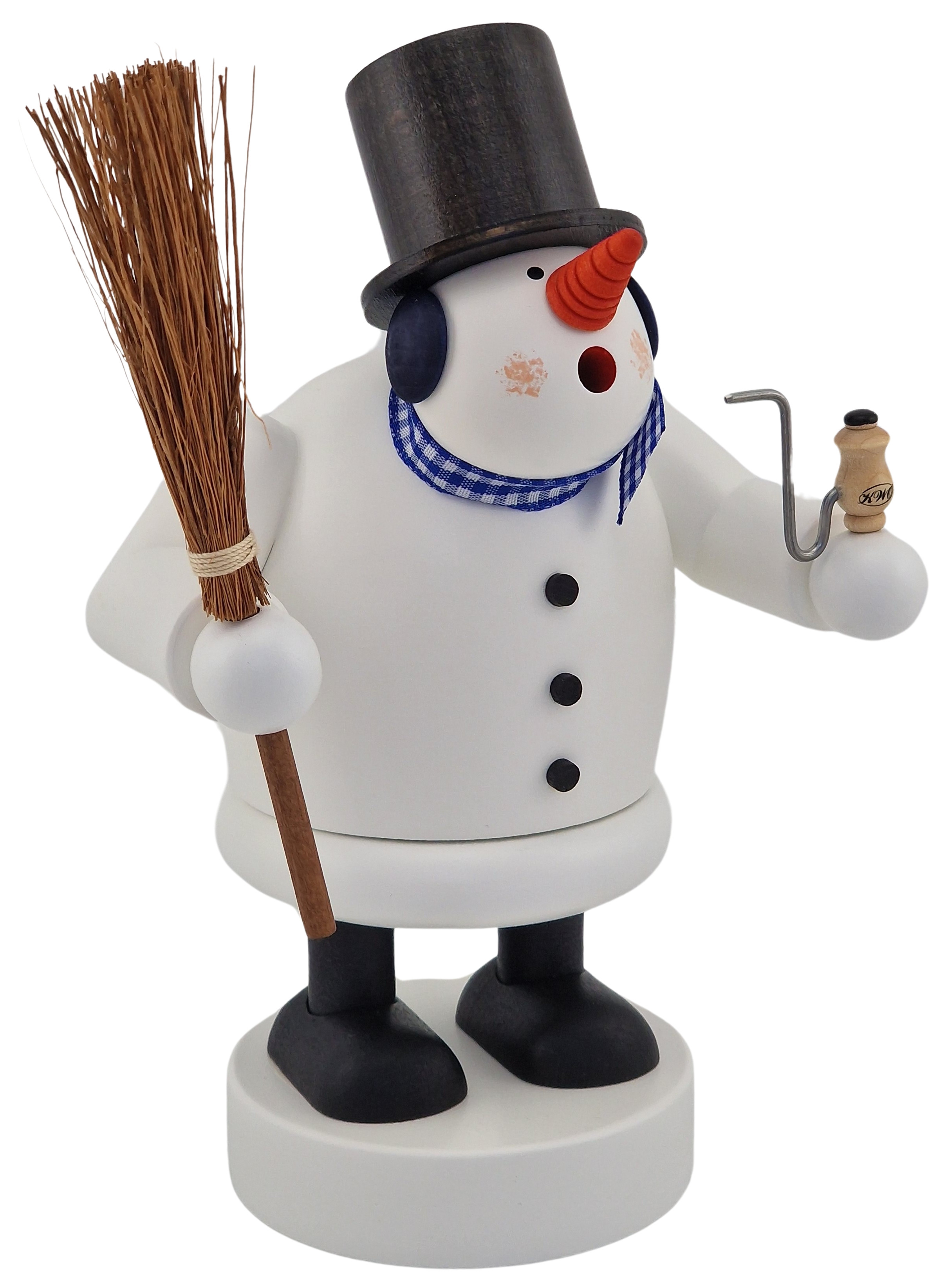 Räuchermann Schneemann mit Besen, -Die Dicken-