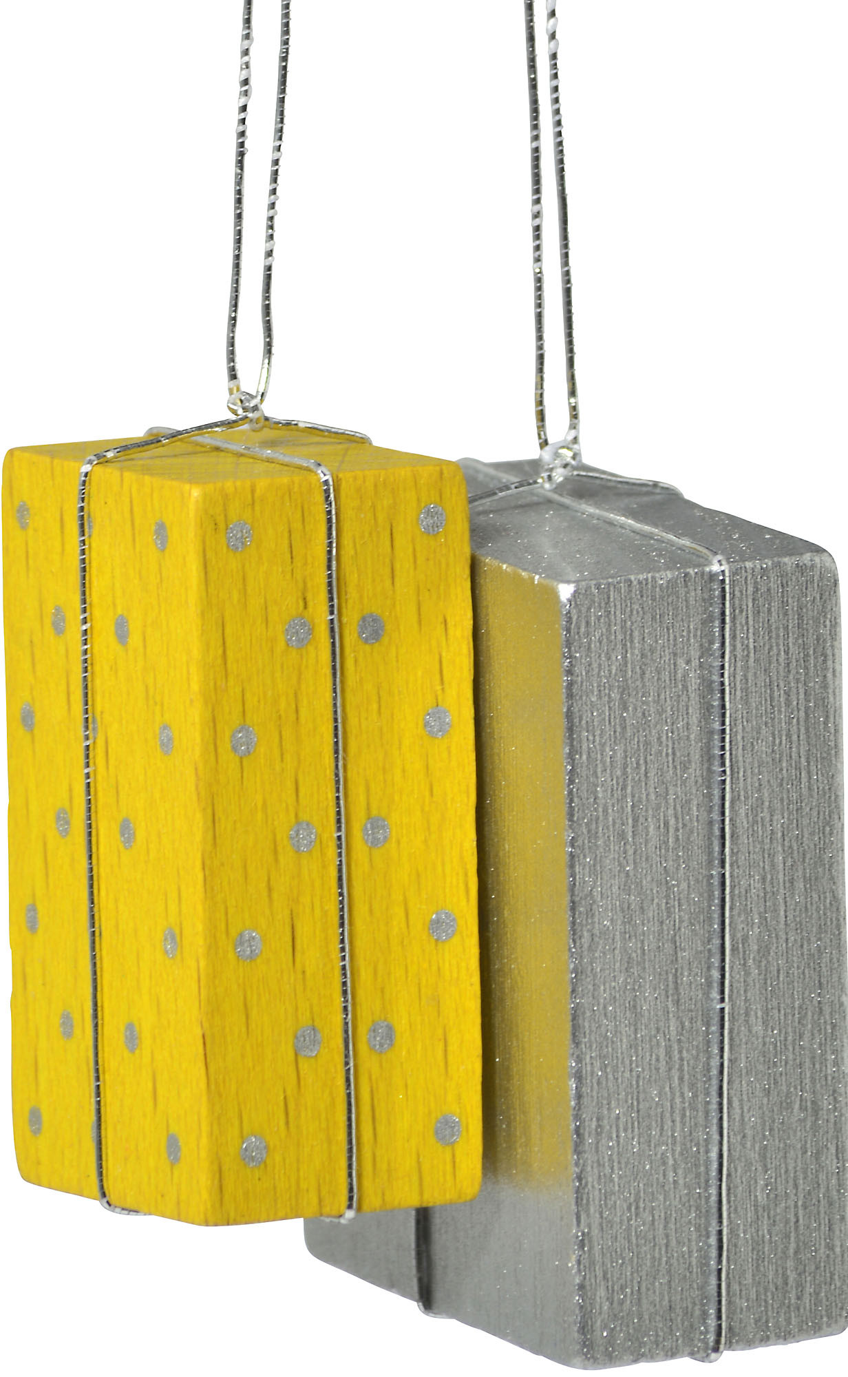 Baumbehang Pakete - gelb/silber