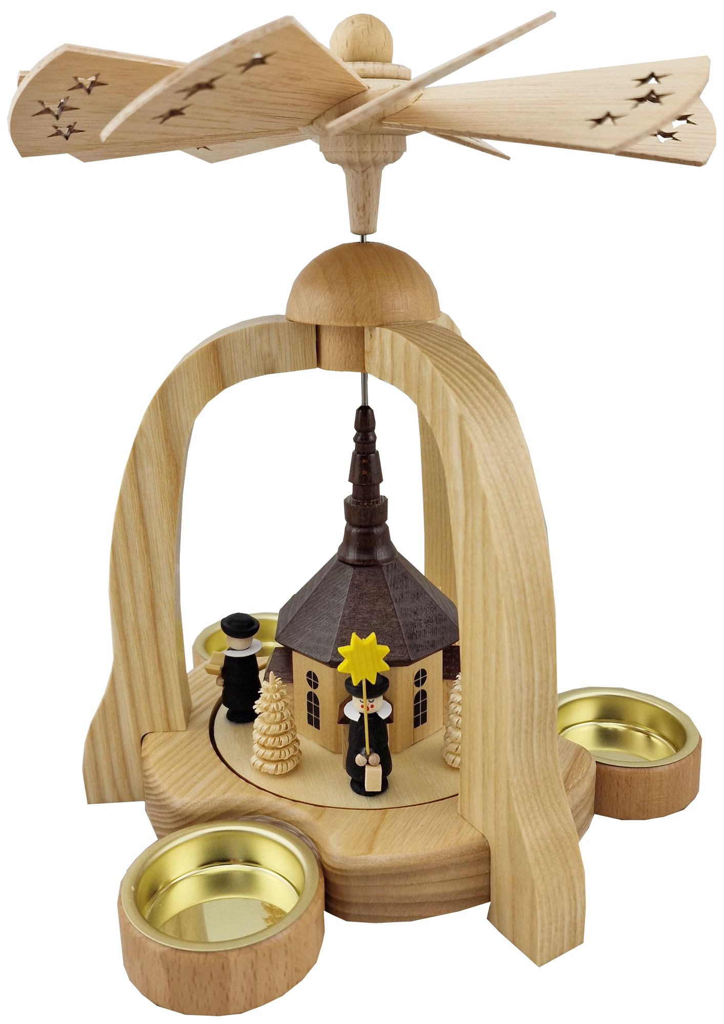 Teelichtpyramide Kirche mit Kurrende und Teelicht Teelichtpyramide Kirche mit Kurrende und Teelicht