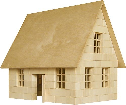 Bausatz für ein Wohnhaus<br> - der Holzbaustein mit dem Klick - Bausatz für ein Wohnhaus<br> - der Holzbaustein mit dem Klick -