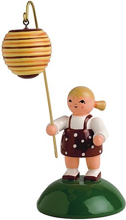 Blumenkind Mädchen gelb mit Lampion Blumenkind Mädchen gelb mit Lampion