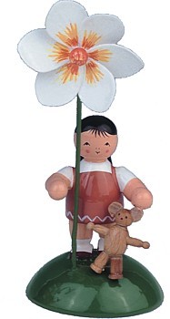 Blumenkind Mädchen mit Dahlie Blumenkind Mädchen mit Dahlie