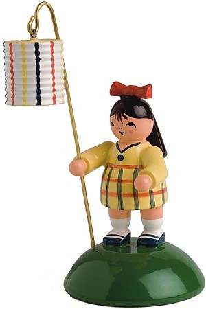 Blumenkind Mädchen weiß mit Lampion Blumenkind Mädchen weiß mit Lampion
