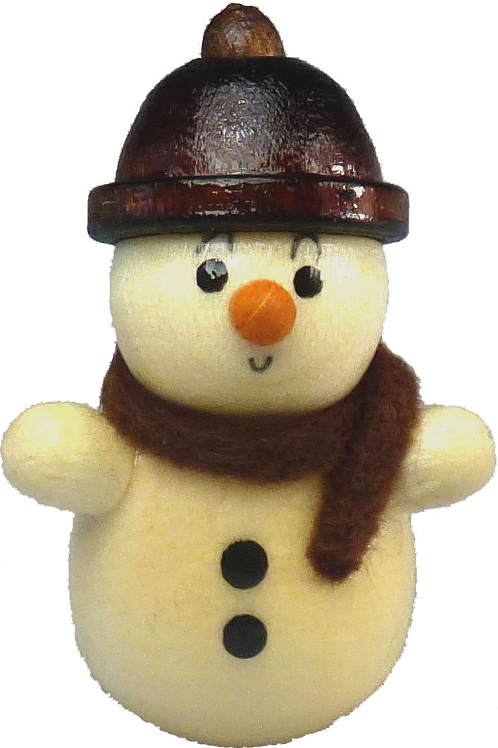 Miniatur Schneemann mit Mütze