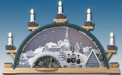 Schwibbogen Johanniser mit Kurrende Schwibbogen Johanniser mit Kurrende