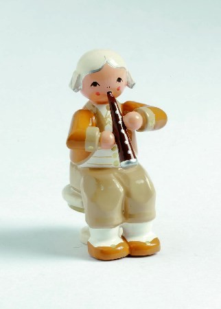 Mozart Orchester Musiker mit Klarinette Mozart Orchester Musiker mit Klarinette