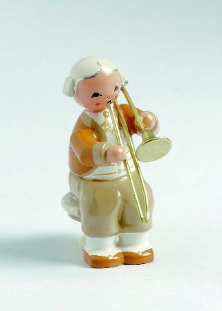 Mozart Orchester Musiker mit Posaune Mozart Orchester Musiker mit Posaune
