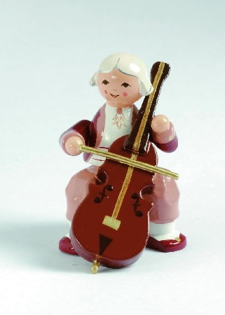 Mozart Orchester Musiker mit Violoncello Mozart Orchester Musiker mit Violoncello