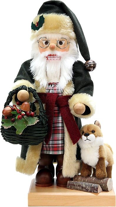 Nußknacker Weihnachtsmann mit Fuchs Nußknacker Weihnachtsmann mit Fuchs