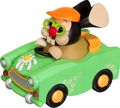 Kugelräucherfigur Osterhase im Trabi Kugelräucherfigur Osterhase im Trabi