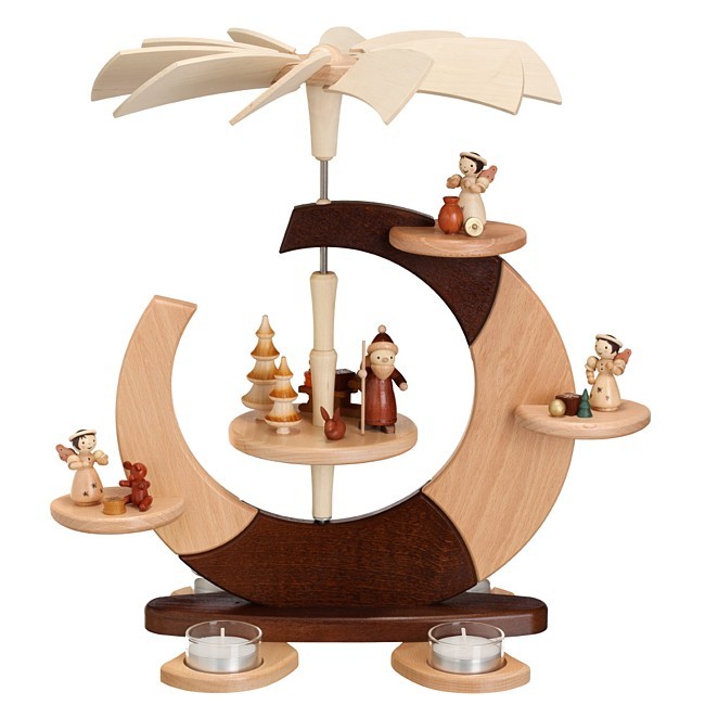 Pyramide Design mit Weihnachtsmann und Engel Pyramide Design mit Weihnachtsmann und Engel