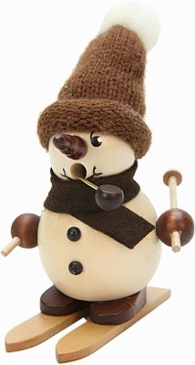 Räuchermännchen Schneebub auf Ski, Natur Räuchermännchen Schneebub auf Ski, Natur