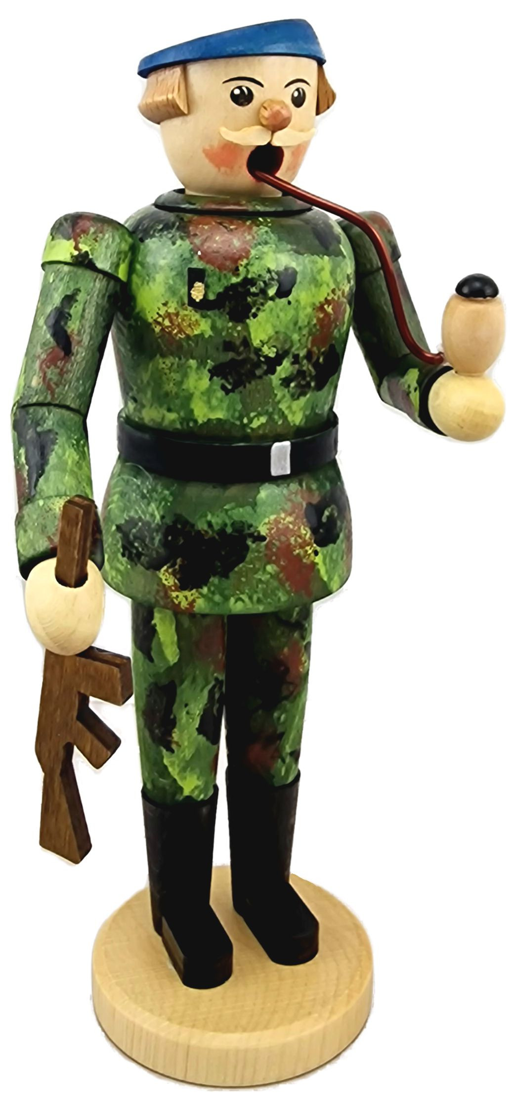 Räuchermann Soldat - Barett blau Räuchermann Soldat - Barett blau