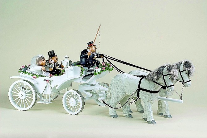 Räuchermännchen Hochzeitskutsche komplett Räuchermännchen Hochzeitskutsche komplett