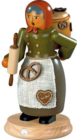 Räuchermann, Lebkuchenverkäuferin, 25 cm groß Räuchermann, Lebkuchenverkäuferin, 25 cm groß