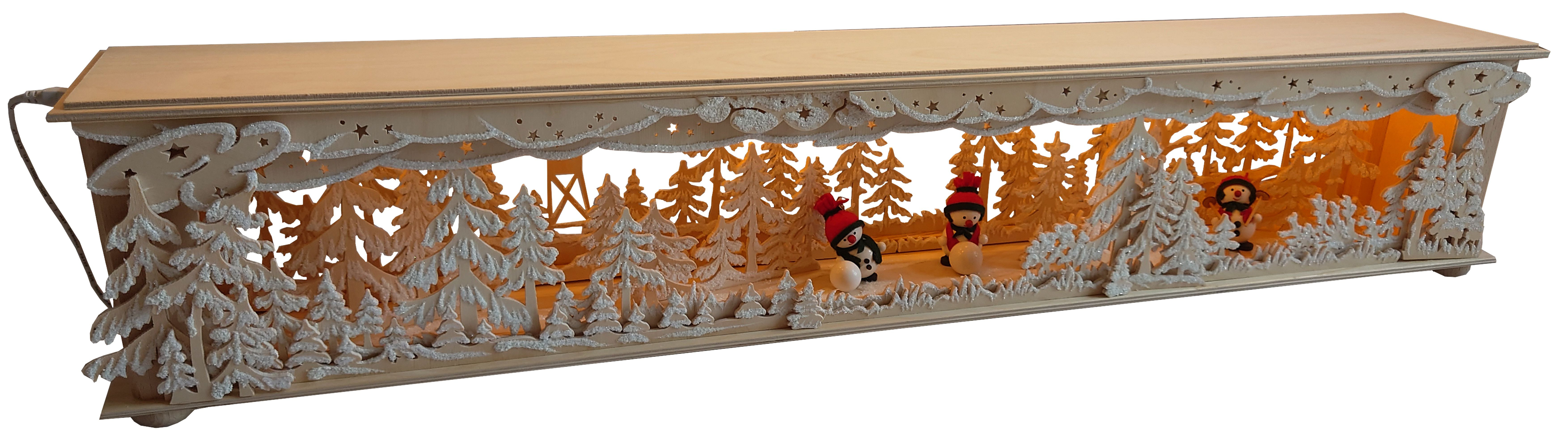 Raumleuchte Schneemänner - rot, groß Raumleuchte Schneemänner - rot, groß