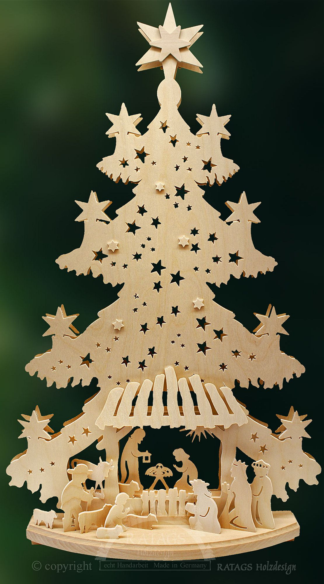 3D Schwibbogen Tanne groß Christuskind