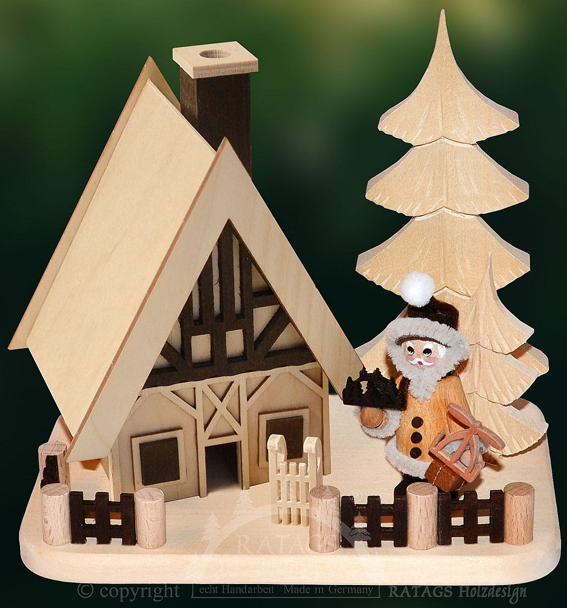 Räucherhaus Weihnachtsmann natur Räucherhaus Weihnachtsmann natur