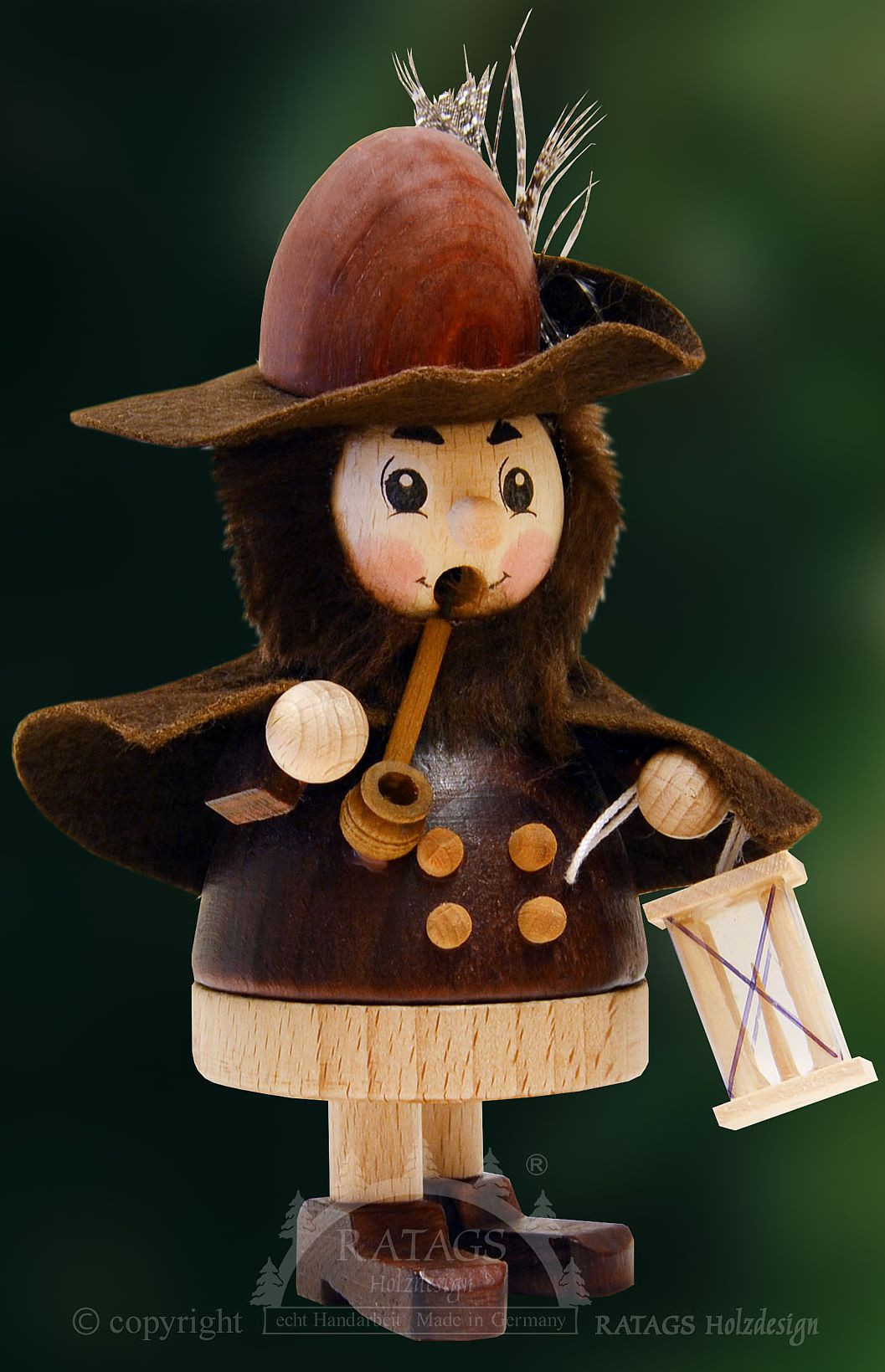 Räuchermännchen Nachtwächter, braun