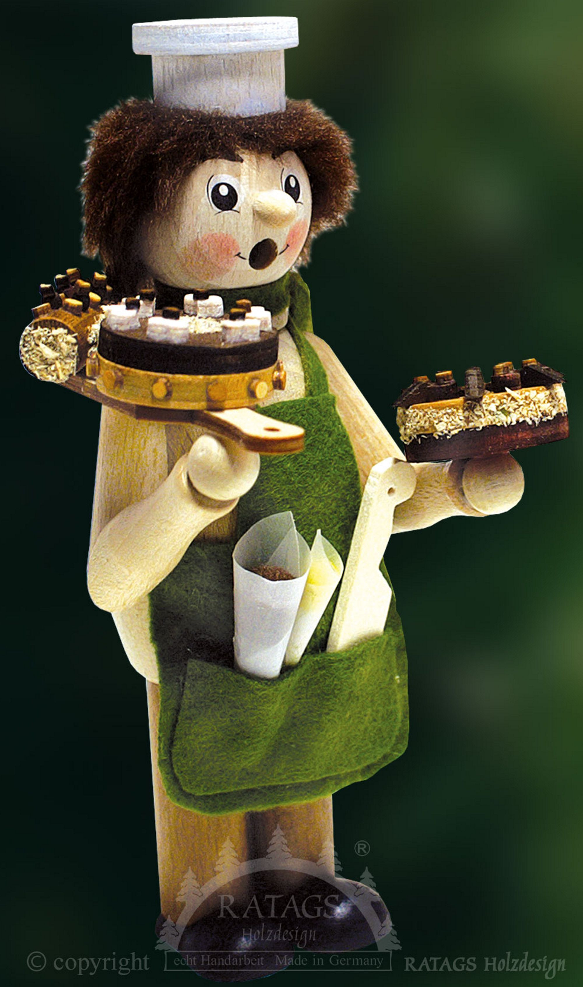 Räucherfigur Naturpaffer Tortenbäcker Räucherfigur Naturpaffer Tortenbäcker
